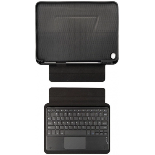 Samsung Galaxy Tab A9 Plus Klavyeli Kılıf Zore Border Keyboard Bluetooh Bağlantılı Standlı Tablet Kılıfı - Siyah
