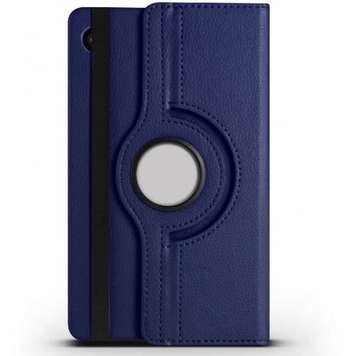 Samsung Galaxy Tab A9 Plus Tablet Kılıfı 360 Derece Dönebilen Standlı Kapak - Lacivert