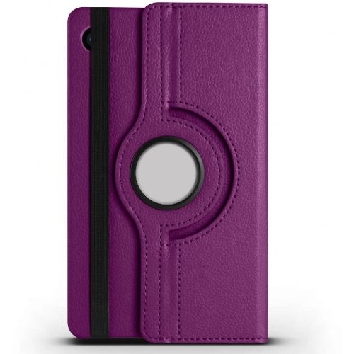 Samsung Galaxy Tab A9 Plus Tablet Kılıfı 360 Derece Dönebilen Standlı Kapak - Mor