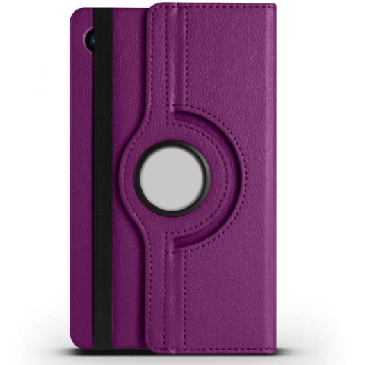 Samsung Galaxy Tab A9 Plus Tablet Kılıfı 360 Derece Dönebilen Standlı Kapak - Mor