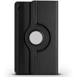 Samsung Galaxy Tab A9 Plus Tablet Kılıfı 360 Derece Dönebilen Standlı Kapak - Siyah