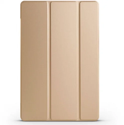 Samsung Galaxy Tab A9 Plus Tablet Kılıfı Akıllı Uyku Modlu Standlı Şeffaf Smart Cover Kapak - Gold
