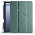 Samsung Galaxy Tab A9 Plus Tablet Kılıfı Standlı Tri Folding Kalemlikli Silikon Smart Cover - Koyu Yeşil
