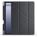 Samsung Galaxy Tab A9 Plus Tablet Kılıfı Standlı Tri Folding Kalemlikli Silikon Smart Cover - Siyah