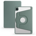 Samsung Galaxy Tab A9 Plus Tablet Kılıfı Termik Kalem Bölmeli Dönebilen Standlı Kapak - Koyu Yeşil