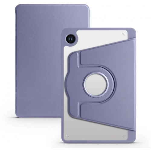Samsung Galaxy Tab A9 Plus Tablet Kılıfı Termik Kalem Bölmeli Dönebilen Standlı Kapak - Lavanta Grisi