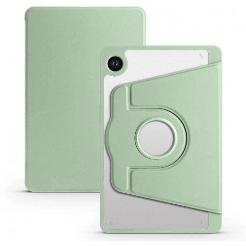 Samsung Galaxy Tab A9 Plus Tablet Kılıfı Termik Kalem Bölmeli Dönebilen Standlı Kapak - Yeşil