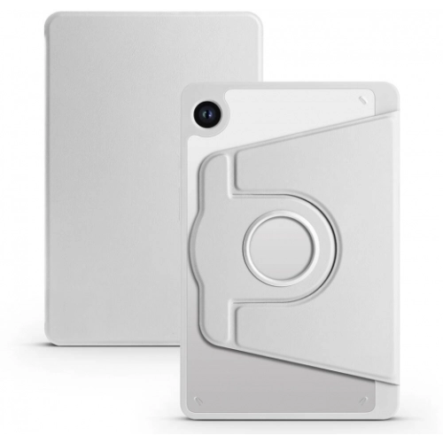 Samsung Galaxy Tab A9 Tablet Kılıfı Termik Kalem Bölmeli Dönebilen Standlı Kapak - Gri