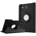 Samsung Galaxy Tab E T560 Tablet Kılıfı 360 Derece Dönebilen Standlı Kapak - Siyah