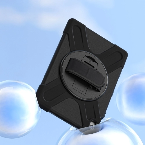 Samsung Galaxy Tab S10 FE Plus Kılıf Zore Defender Boyun Askılı Tablet Silikon - Siyah