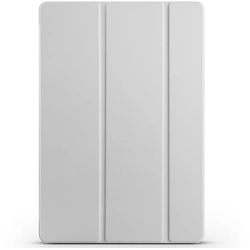 Samsung Galaxy Tab S10 FE Plus Tablet Kılıfı Flip Smart Standlı Kalem Bölmeli Akıllı Kapak Smart Cover - Gri