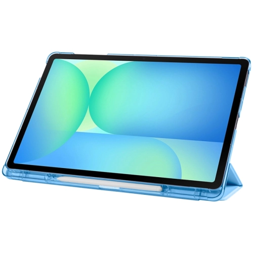 Samsung Galaxy Tab S10 FE Plus Tablet Kılıfı Flip Smart Standlı Kalem Bölmeli Akıllı Kapak Smart Cover - Mor