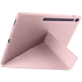 Samsung Galaxy Tab S10 FE Plus Tablet Kılıfı Standlı Tri Folding Kalemlikli Silikon Smart Cover - Gri
