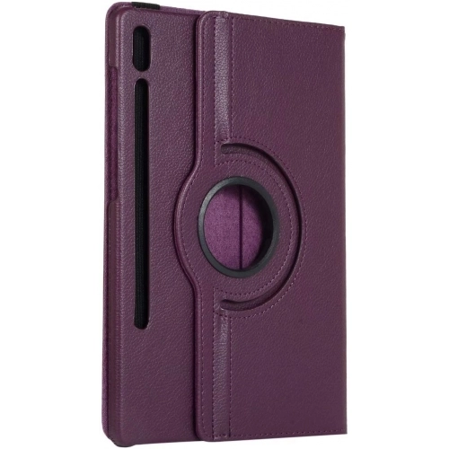 Samsung Galaxy Tab S10 FE Tablet Kılıfı 360 Derece Dönebilen Standlı Kapak - Mürdüm