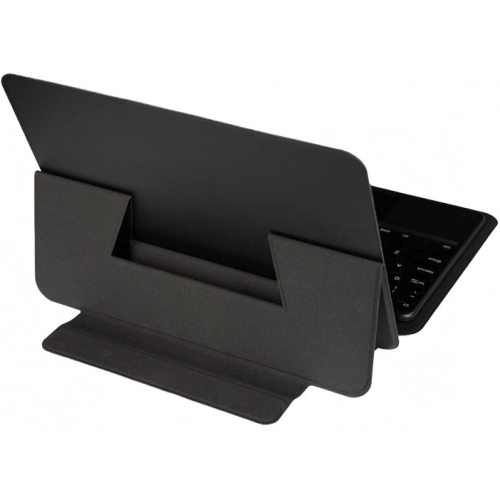 Samsung Galaxy Tab S10  Klavyeli Kılıf Zore Border Keyboard Bluetooh Bağlantılı Standlı Tablet Kılıfı - Siyah