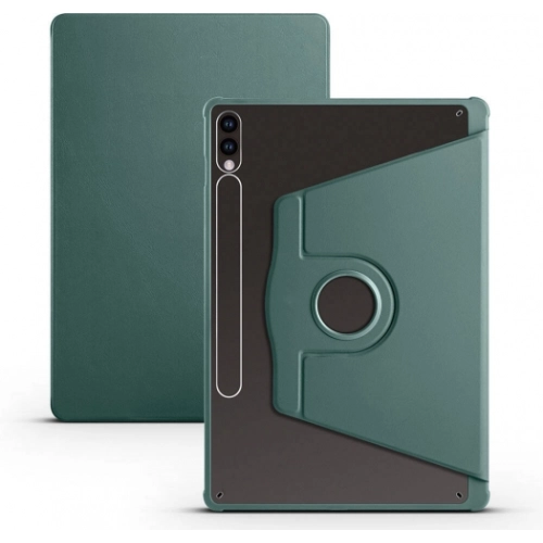 Samsung Galaxy Tab S10 Plus Tablet Kılıfı Termik Kalem Bölmeli Dönebilen Standlı Kapak - Gri