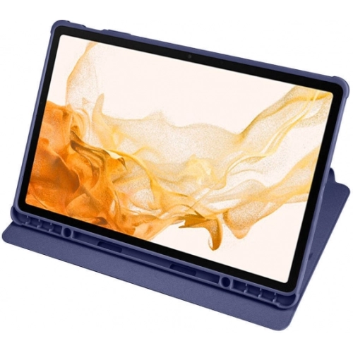 Samsung Galaxy Tab S10 Plus Tablet Kılıfı Termik Kalem Bölmeli Dönebilen Standlı Kapak - Gri