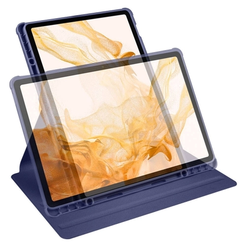 Samsung Galaxy Tab S10 Plus Tablet Kılıfı Termik Kalem Bölmeli Dönebilen Standlı Kapak - Pembe