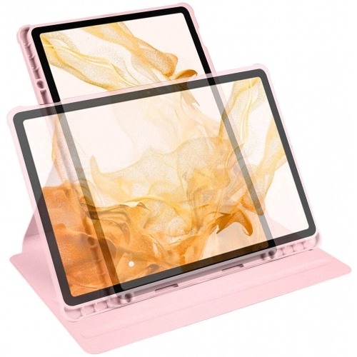 Samsung Galaxy Tab S10 Plus Tablet Kılıfı Termik Kalem Bölmeli Dönebilen Standlı Kapak - Yeşil