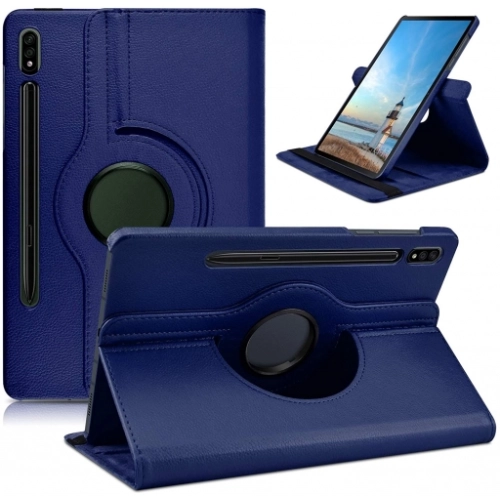 Samsung Galaxy Tab S10 Tablet Kılıfı 360 Derece Dönebilen Standlı Kapak - Lacivert