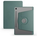 Samsung Galaxy Tab S10  Tablet Kılıfı Termik Kalem Bölmeli Dönebilen Standlı Kapak - Koyu Yeşil
