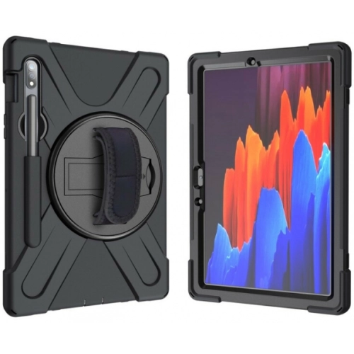 Samsung Galaxy Tab S7 FE T737 Kılıf Zore Defender Tablet Silikon - Siyah