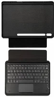 Samsung Galaxy Tab S7 FE T737 Klavyeli Kılıf Zore Border Keyboard Bluetooh Bağlantılı Standlı Tablet Kılıfı - Siyah