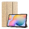 Samsung Galaxy Tab S7 FE T737 Tablet Kılıfı Standlı Smart Cover Kapak - Gold
