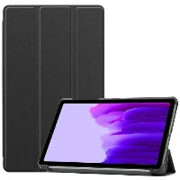 Samsung Galaxy Tab S7 FE T737 Tablet Kılıfı Standlı Smart Cover Kapak - Siyah