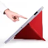 Samsung Galaxy Tab S7 FE T737 Tablet Kılıfı Standlı Tri Folding Kalemlikli Silikon Smart Cover - Mor