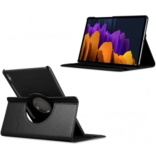 Samsung Galaxy Tab S7 Plus T970 Tablet Kılıfı 360 Derece Dönebilen Standlı Kapak - Lacivert
