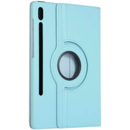 Samsung Galaxy Tab S7 Plus T970 Tablet Kılıfı 360 Derece Dönebilen Standlı Kapak - Mavi