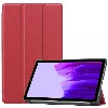 Samsung Galaxy Tab S7 T870 Tablet Kılıfı Standlı Smart Cover Kapak - Kırmızı