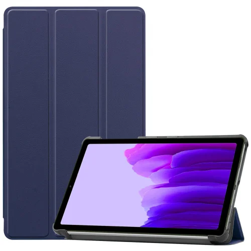 Samsung Galaxy Tab S7 T870 Tablet Kılıfı Standlı Smart Cover Kapak - Lacivert