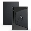 Samsung Galaxy Tab S8 Plus X800 Tablet Kılıfı Termik Kalem Bölmeli Dönebilen Standlı Kapak - Siyah