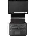 Samsung Galaxy Tab S8 Ultra X900 Klavyeli Kılıf Zore Border Keyboard Bluetooh Bağlantılı Standlı Tablet Kılıfı - Siyah