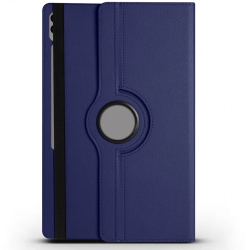 Samsung Galaxy Tab S8 Ultra X900 Tablet Kılıfı 360 Derece Dönebilen Standlı Kapak - Lacivert