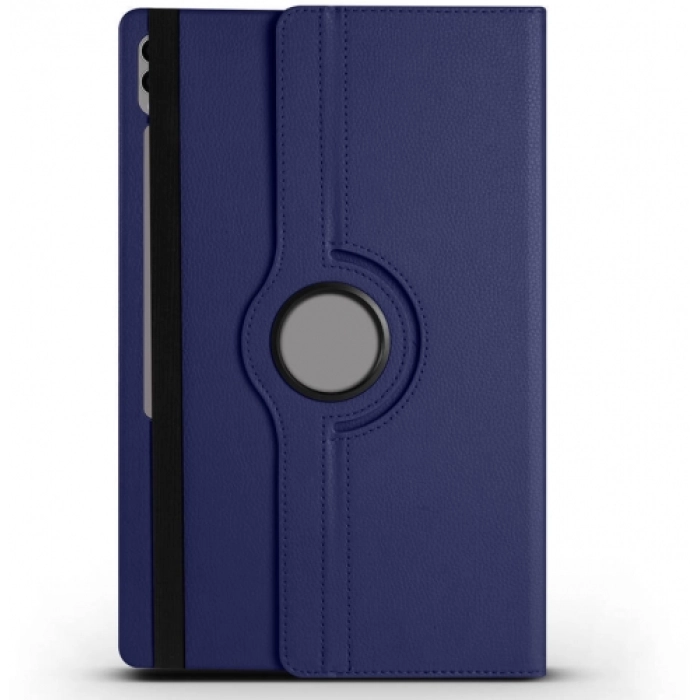 Samsung Galaxy Tab S8 Ultra X900 Tablet Kılıfı 360 Derece Dönebilen Standlı Kapak - Lacivert