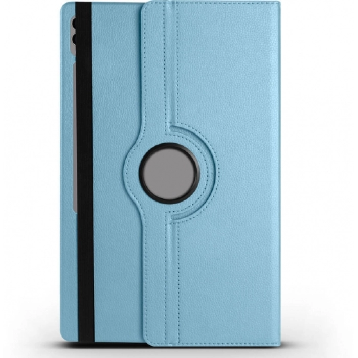 Samsung Galaxy Tab S8 Ultra X900 Tablet Kılıfı 360 Derece Dönebilen Standlı Kapak - Mavi