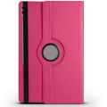 Samsung Galaxy Tab S8 Ultra X900 Tablet Kılıfı 360 Derece Dönebilen Standlı Kapak - Pembe Koyu