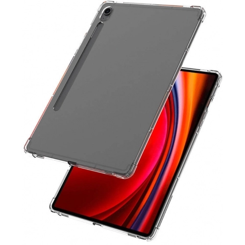 Samsung Galaxy Tab S9 FE Kılıf Şeffaf Kenarları Airbag Anti-Shock Kapak - Şeffaf
