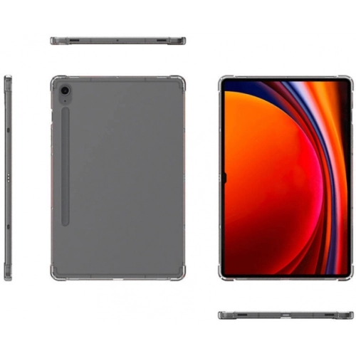 Samsung Galaxy Tab S9 FE Kılıf Şeffaf Kenarları Airbag Anti-Shock Kapak - Şeffaf