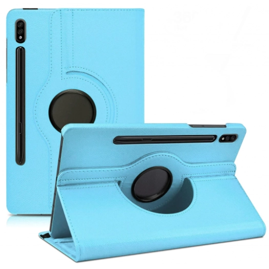 Samsung Galaxy Tab S9 FE Plus(+) Tablet Kılıfı 360 Derece Dönebilen Standlı Kapak - Mavi