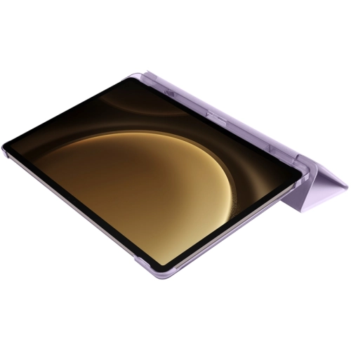 Samsung Galaxy Tab S9 FE Plus(+) Tablet Kılıfı Flip Smart Standlı Kalem Bölmeli Akıllı Kapak Smart Cover - Lila
