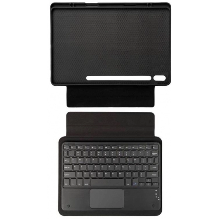 Samsung Galaxy Tab S9 Klavyeli Kılıf Zore Border Keyboard Bluetooh Bağlantılı Standlı Tablet Kılıfı - Siyah