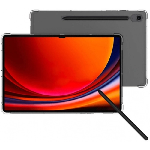 Samsung Galaxy Tab S9 Kılıf Şeffaf Kenarları Airbag Anti-Shock Kapak - Şeffaf