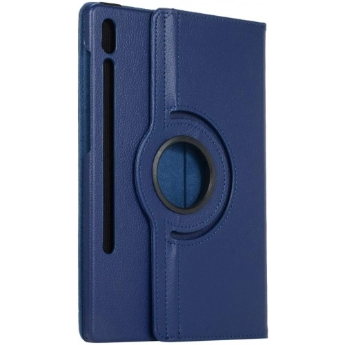 Samsung Galaxy Tab S9 Plus (+) Tablet Kılıfı 360 Derece Dönebilen Standlı Kapak - Lacivert