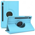 Samsung Galaxy Tab S9 Plus (+) Tablet Kılıfı 360 Derece Dönebilen Standlı Kapak - Mavi