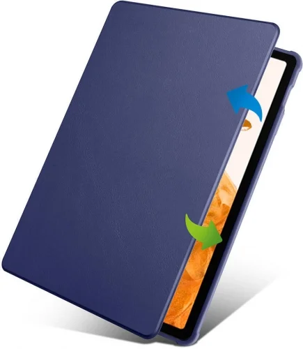 Samsung Galaxy Tab S9 Plus (+) Tablet Kılıfı Termik Kalem Bölmeli Dönebilen Standlı Kapak - Gri