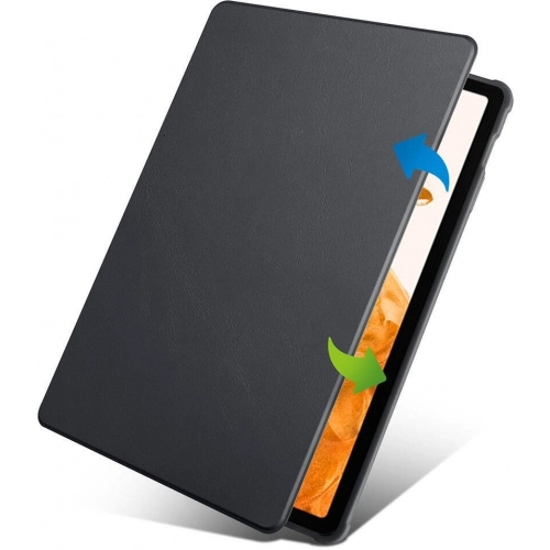 Samsung Galaxy Tab S9 Plus (+) Tablet Kılıfı Termik Kalem Bölmeli Dönebilen Standlı Kapak - Gri